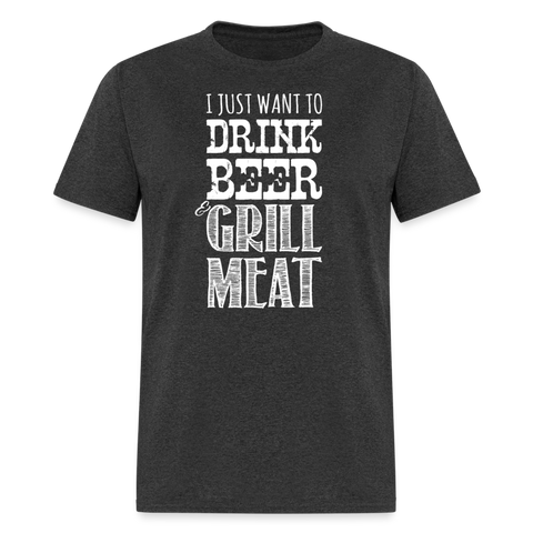 Drink Beer & Grill Meat - heather black