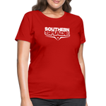 Southern Shade Band White Logo Women's T-Shirt - red