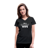 Southern Shade - Shady Wife Women's V-Neck T-Shirt - black