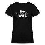 Southern Shade - Shady Wife Women's V-Neck T-Shirt - black