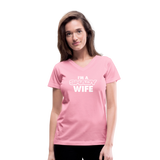 Southern Shade - Shady Wife Women's V-Neck T-Shirt - pink