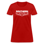 Southern Shade Band White Logo Women's T-Shirt - red