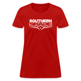 Southern Shade Band White Logo Women's T-Shirt - red