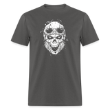 Vintage Biker Skull - charcoal