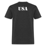 USA Flag Distressed - heather black