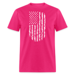 USA Flag Distressed - fuchsia