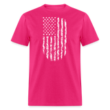 USA Flag Distressed - fuchsia