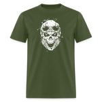 Vintage Biker Skull - military green