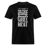 Drink Beer & Grill Meat - black