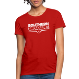 Southern Shade Band White Logo Women's T-Shirt - red