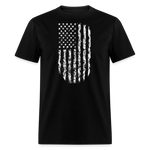 USA Flag Distressed - black