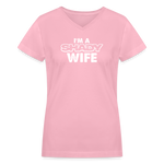 Southern Shade - Shady Wife Women's V-Neck T-Shirt - pink