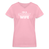Southern Shade - Shady Wife Women's V-Neck T-Shirt - pink