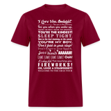 The Goodnight Unisex Classic T-Shirt - burgundy