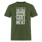 Drink Beer & Grill Meat - military green