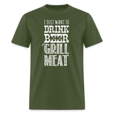 Drink Beer & Grill Meat - military green