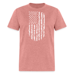 USA Flag Distressed - heather mauve