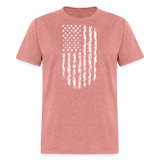 USA Flag Distressed - heather mauve