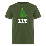 Lit Xmas Tree - military green