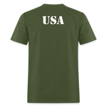 USA Flag Distressed - military green