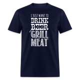 Drink Beer & Grill Meat - navy