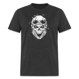 Vintage Biker Skull - heather black