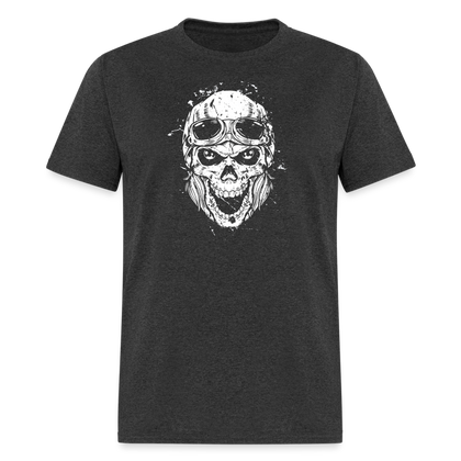 Vintage Biker Skull - heather black