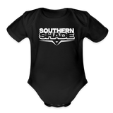 Southern Shade - Organic Short Sleeve Baby Bodysuit - black