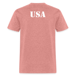 USA Flag Distressed - heather mauve