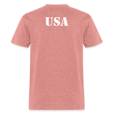 USA Flag Distressed - heather mauve