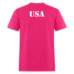 USA Flag Distressed - fuchsia