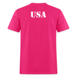 USA Flag Distressed - fuchsia