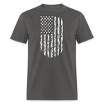 USA Flag Distressed - charcoal