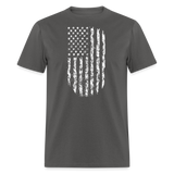 USA Flag Distressed - charcoal