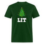 Lit Xmas Tree - forest green