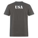 USA Flag Distressed - charcoal