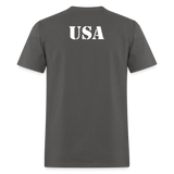 USA Flag Distressed - charcoal