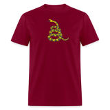 Don't Tread On Me Color 2-Sided - burgundy