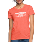 Southern Shade Band White Logo Women's T-Shirt - heather coral