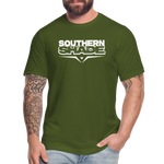 Southern Shade Band T-shirt White Logo - olive