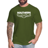 Southern Shade Band T-shirt White Logo - olive