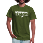 Southern Shade Band T-shirt White Logo - olive