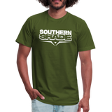 Southern Shade Band T-shirt White Logo - olive