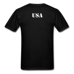 USA Flag Distressed - black