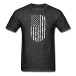 USA Flag Distressed - heather black