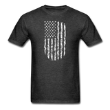 USA Flag Distressed - heather black