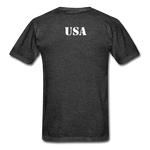 USA Flag Distressed - heather black