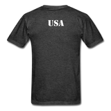 USA Flag Distressed - heather black